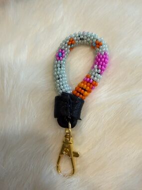 🪡Handmade floral Beaded Keychain/ purse clip 🌸